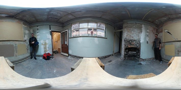 360 degree image of the Once Bitten... set before we started work