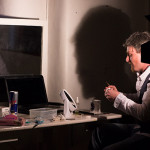 Behind the scenes: A master prepares. The great Sir Dickie Benson having a quiet moment before going on set