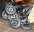Wheelie bin spare wheels